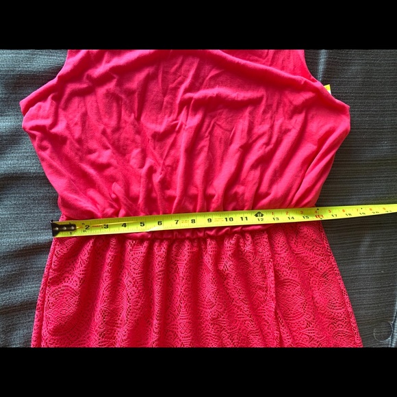 NWT Red Crochet Lace Maxi Dress Sleeveles Sz 1X-2X - Picture 7 of 9